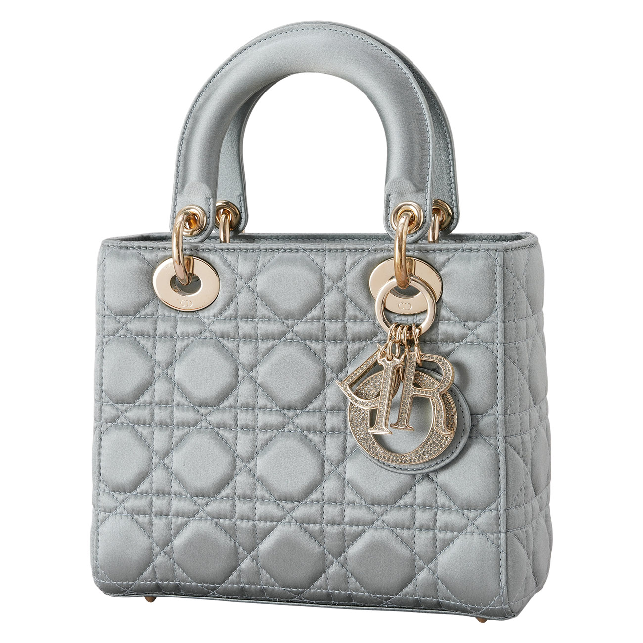 CHRISTIAN DIOR(USED)디올 새틴 레이디디올 스몰 백